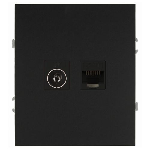 розетка комбинированная сп arktik rj45 + tv 16а ip20 250в антрацит эра б0070498 от BTSprom.by