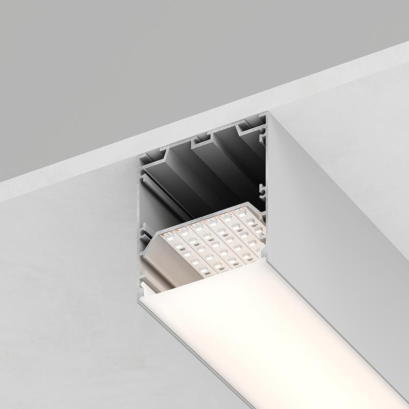 профиль алюминиевый cab265 накладной/подвесной 75х75 серебр. 2м (в компл 2 заглушки 4 крепежа) feron 10376 от BTSprom.by