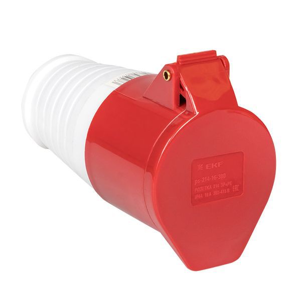 розетка кабельная 16а 380в 3p+ре ip44 (214) ekf ps-214-16-380 от BTSprom.by