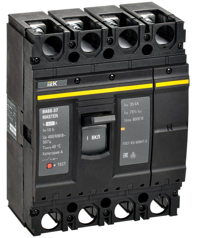 выключатель автоматический 4п 400а 35ка ва88-37 master iek sva40-4-0400-02 от BTSprom.by