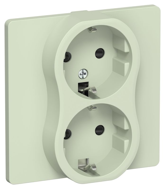 розетка 2-м сп flite рсш12-1-к-флп 16а с заземл. с защ. шторками безвинтовое крепление в сборе механизм панг iek fi-r24c-16-1-k92 от BTSprom.by