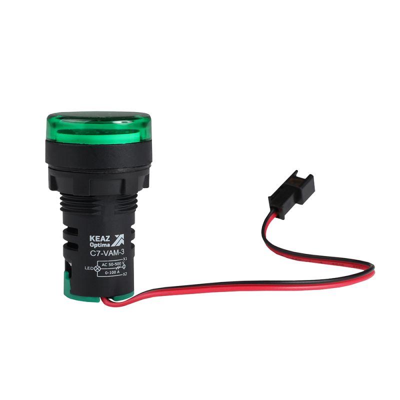 индикатор тока и напряжения optisignal compact d22 с7-vam-3 зел. 50-500в ac/0-100а ad22vam кэаз 375698 от BTSprom.by