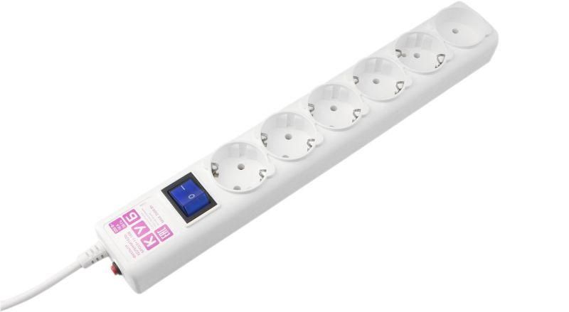 удлинитель с сетевым фильтром 6х5м spg(5+1)-16b-5м-white бел. (коробка) powercube 435852 от BTSprom.by
