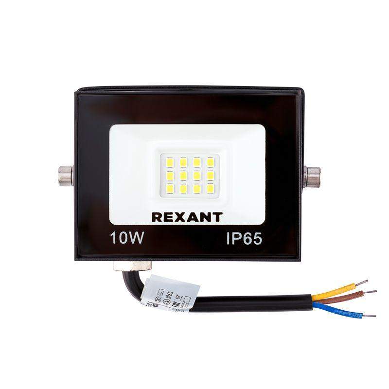 прожектор сдо 10вт 800лм 4000к черн. корпус rexant 605-036 от BTSprom.by