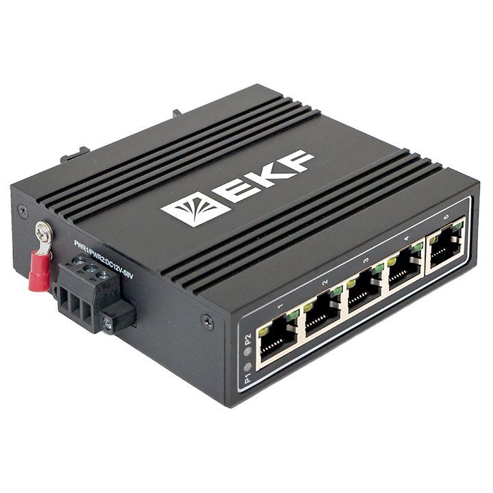  Коммутатор промышленный неуправляемый TSX-100 5 портов 10/100Мбит/с EKF TSX-100-UN-5 фото в каталоге от BTSprom.by