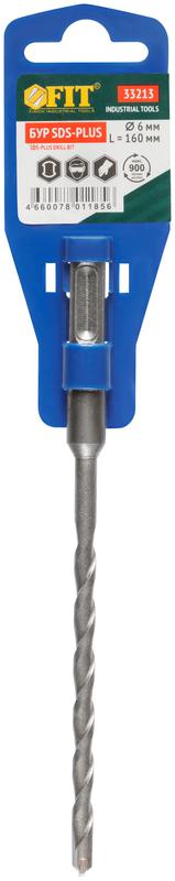  Бур по бетону SDS PLUS 6х160мм син. корпус FIT 33213 фото в каталоге от BTSprom.by