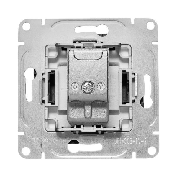  Розетка телевизионная проходная TV СП Эпика механизм черн. EKF UP1-SOB-TV-2 фото в каталоге от BTSprom.by