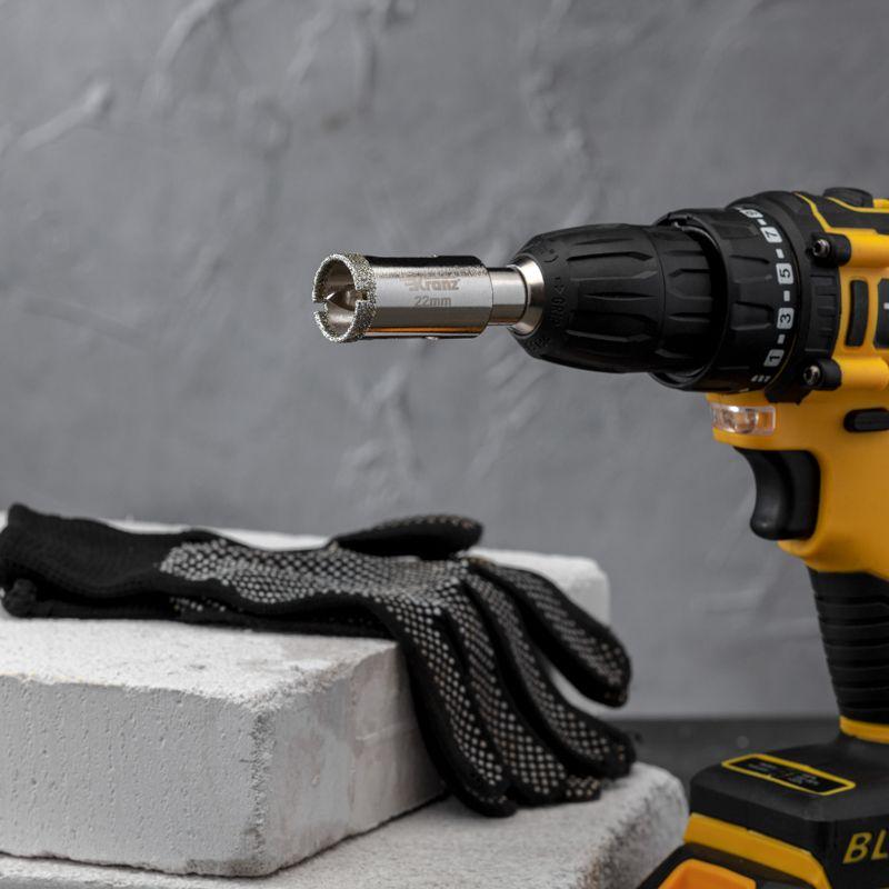  Коронка алмазная 22мм по керамограниту с центровочным сверлом Kranz KR-92-0007 фото в каталоге от BTSprom.by