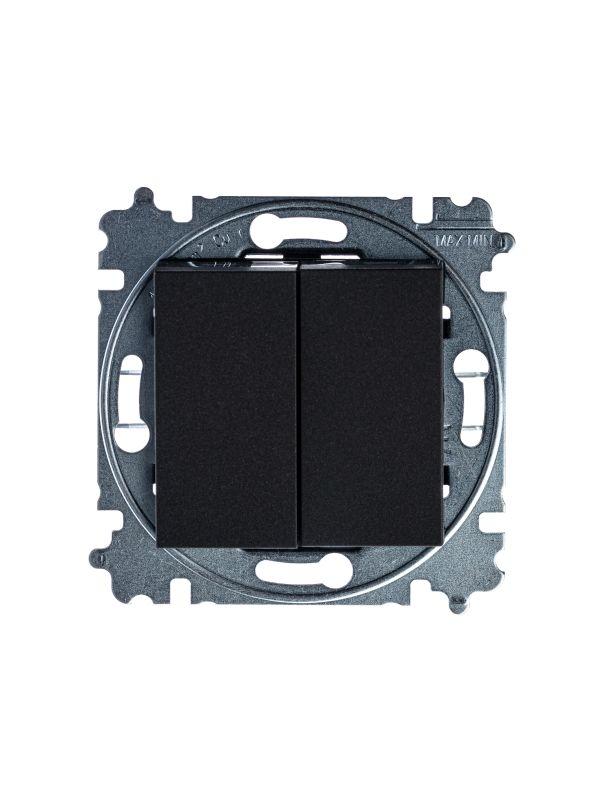  Переключатель 2-кл. СП Levit IP20 антрацит/дым. черн. ABB 2CHH595245A6063 фото в каталоге от BTSprom.by