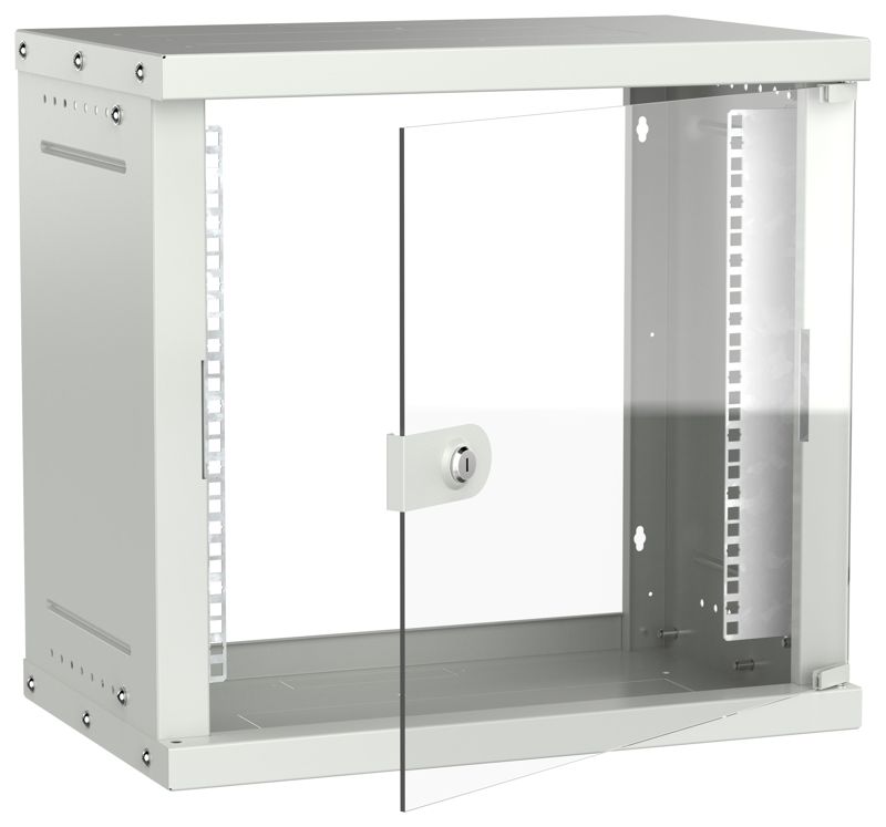 шкаф настенный 9u 550х350мм дверь стекл. сер. generica lwe3-09u53-gf-g от BTSprom.by