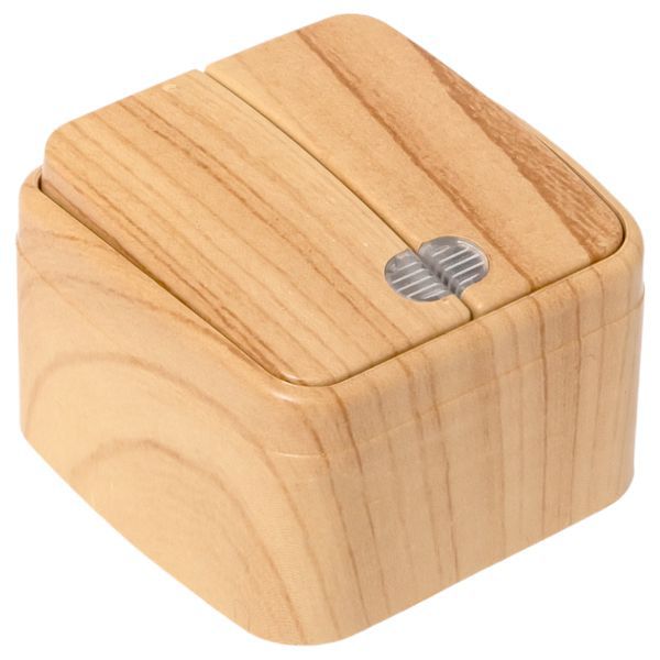  Выключатель 2-кл. 2п ОП Минск 10А IP20 с индикатором светл. дерево EKF EGV10-123-30 фото в каталоге от BTSprom.by