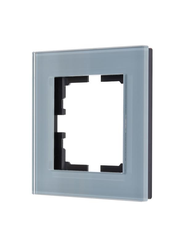 рамка 1-местн. гориз. vesna стекло серо-голуб. lezard 742-7080-146 от BTSprom.by