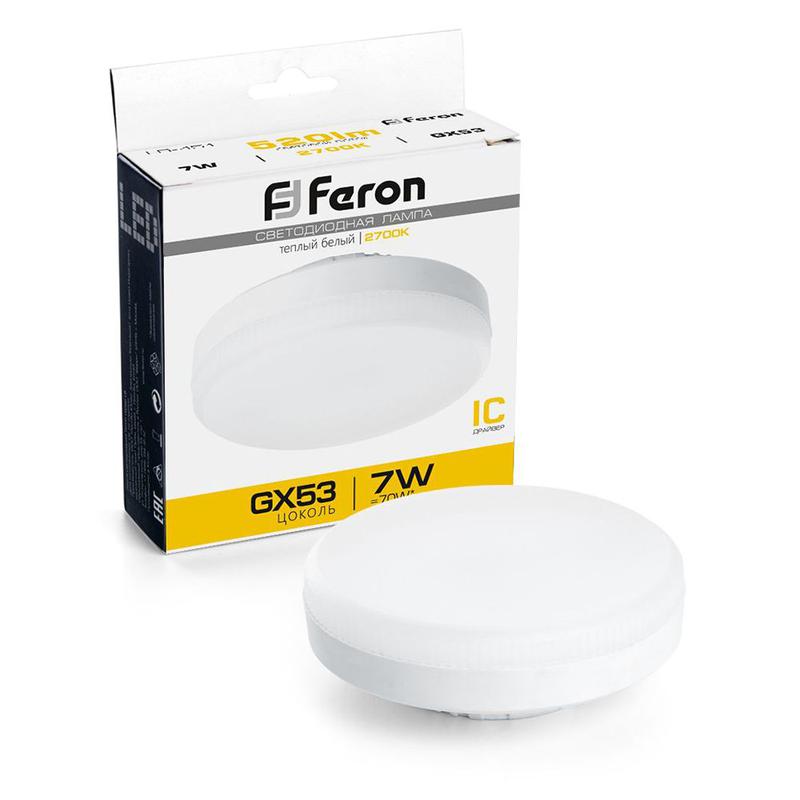 лампа светодиодная 7вт 230в gx53 2700к lb-451 feron 25831 от BTSprom.by