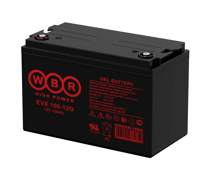 аккумулятор тяговый 12в 100а.ч wbr evx100-12g wbr от BTSprom.by