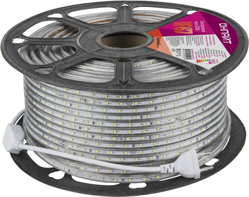 лента светодиодная 80 928 ols-2835r60-4.8-ip67-220v (уп.50м) онлайт 80928 от BTSprom.by