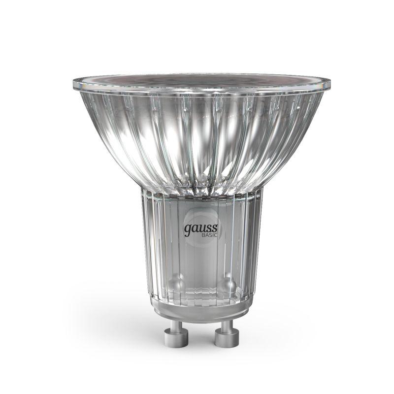 Лампа светодиодная Basic 6Вт MR16 софит 4000К нейтр. бел. GU10 530лм GAUSS 10106262 фото в каталоге от BTSprom.by