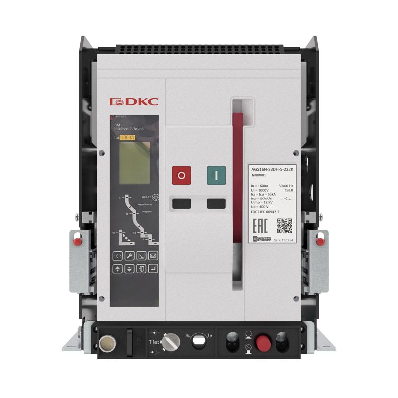  Выключатель автоматический воздушный AGS06N 3Р 630А 65кА расцепитель 3M выкатн. горизонт. подключение YON AGS06N-S3DH-5-000K фото в каталоге от BTSprom.by