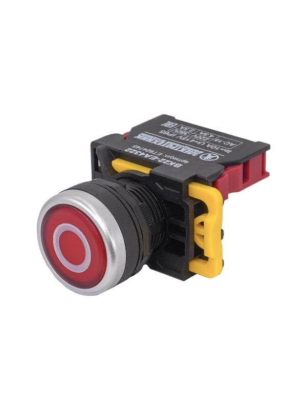 выключатель кнопочный вк22-ea4322 с символом "0" 1нз цилиндр d22мм ip65 красн. электротехник et924745 от BTSprom.by
