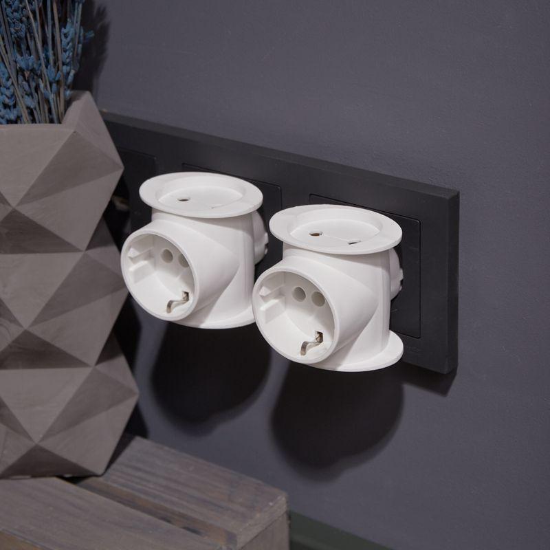  Разветвитель 3-м (1-м - с заземл.) 16А IP20 универс. бел. (уп.2шт) Rexant 11-1080-2 фото в каталоге от BTSprom.by