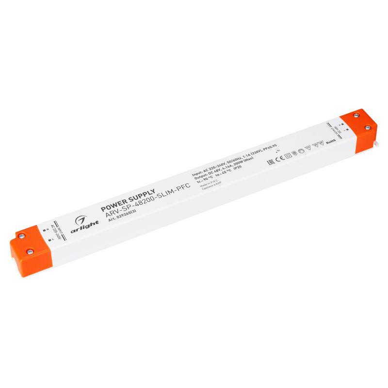 блок питания arv-sp-48200-slim-pfc 48в 4.16а 200вт ip20 пластик arlight 029265(3) от BTSprom.by
