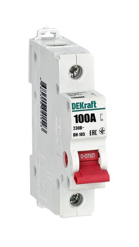 выключатель-разъединитель вн-105 вн105-1p-100a dekraft 17083dek от BTSprom.by