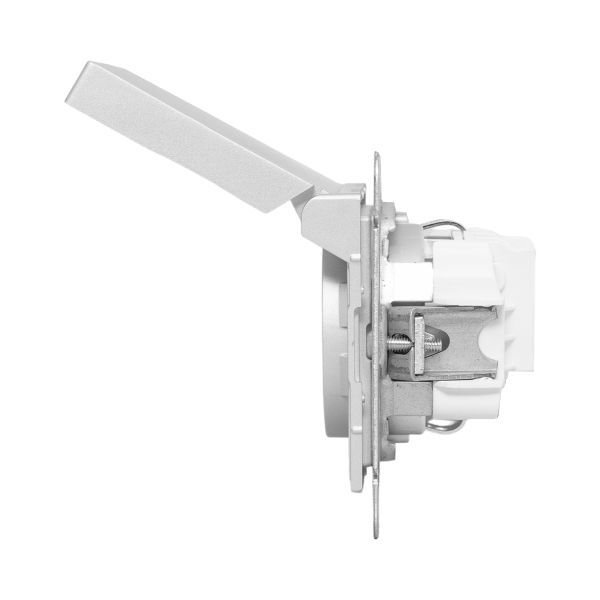  Розетка СП Эпика 16А IP44 с заземл. защ. шторки с крышкой механизм алюм. EKF UP1-SOA-111-44 фото в каталоге от BTSprom.by