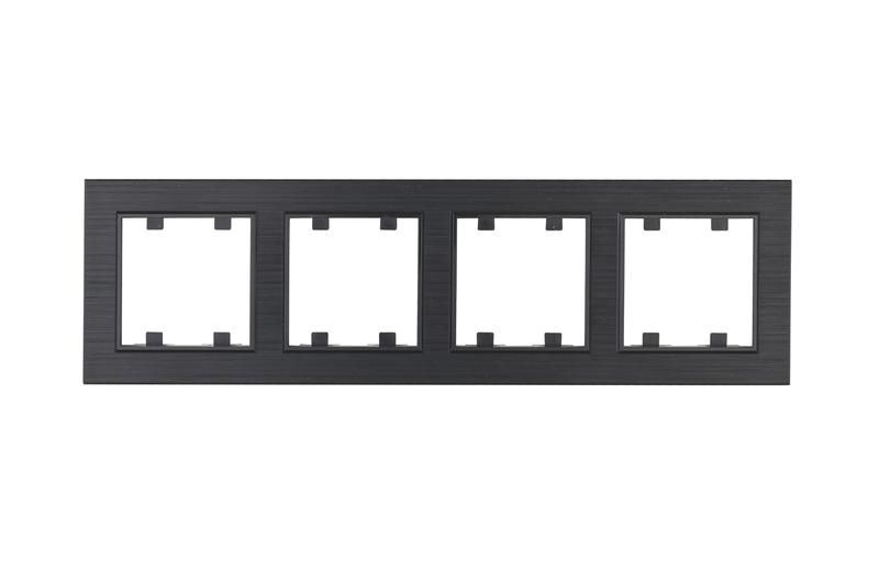 рамка 4-м karea line star дым. металлик makel 86050704 от BTSprom.by