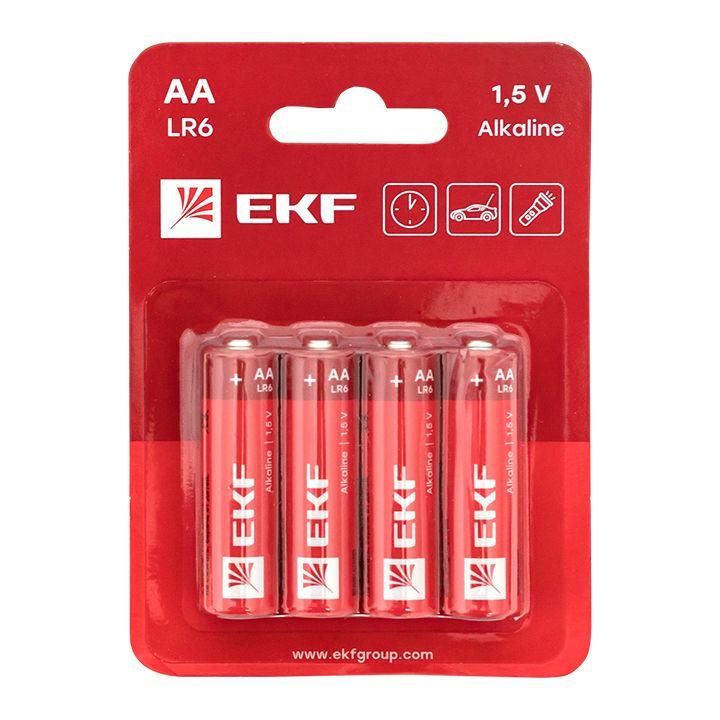 элемент питания алкалиновый aa/lr6 (блист.4шт) ekf lr6-bl4 от BTSprom.by