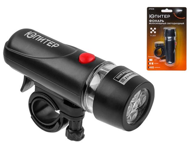 фонарь велосипедный светодиодный 5led 4xaaа юпитер jp1046 от BTSprom.by
