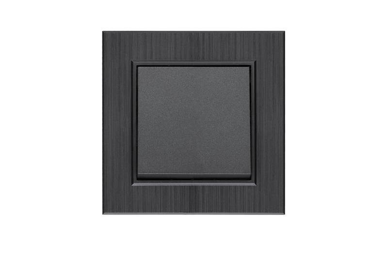 выключатель 1-клав. karea line star дым. металлик makel 86050001 от BTSprom.by