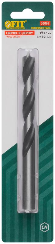  Сверло по дереву CrV Профи 12мм FIT 36069 фото в каталоге от BTSprom.by