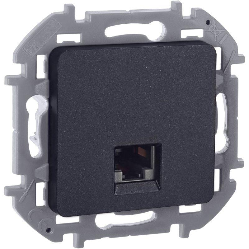 розетка компьютерная inspiria rj45 кат.6 utp механизм антрацит iek 673833 от BTSprom.by