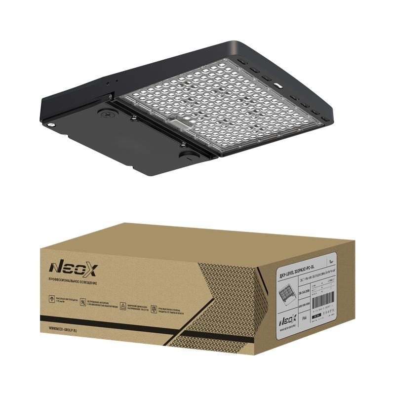 светильник светодиодный дку-level 300pa3c-pc-bl 100-240в 300/240/200вт ip66 175лм/вт 3cct уличный 5лет neox 4690612062976 от BTSprom.by