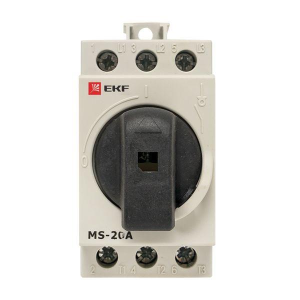  Рубильник мод. 3п MS-20A на DIN-рейку EKF ms-20d фото в каталоге от BTSprom.by