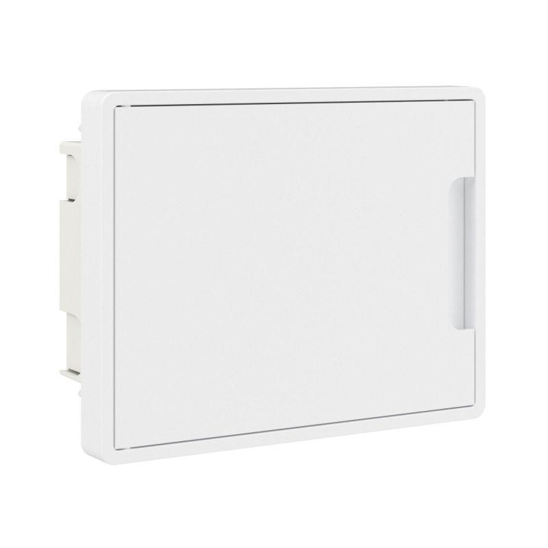 щиток встраиваемый frame 8мод. с бел. дверцей с 2 шинами pen на 6 и 8 отверст. бел. dkc f08b1ww от BTSprom.by