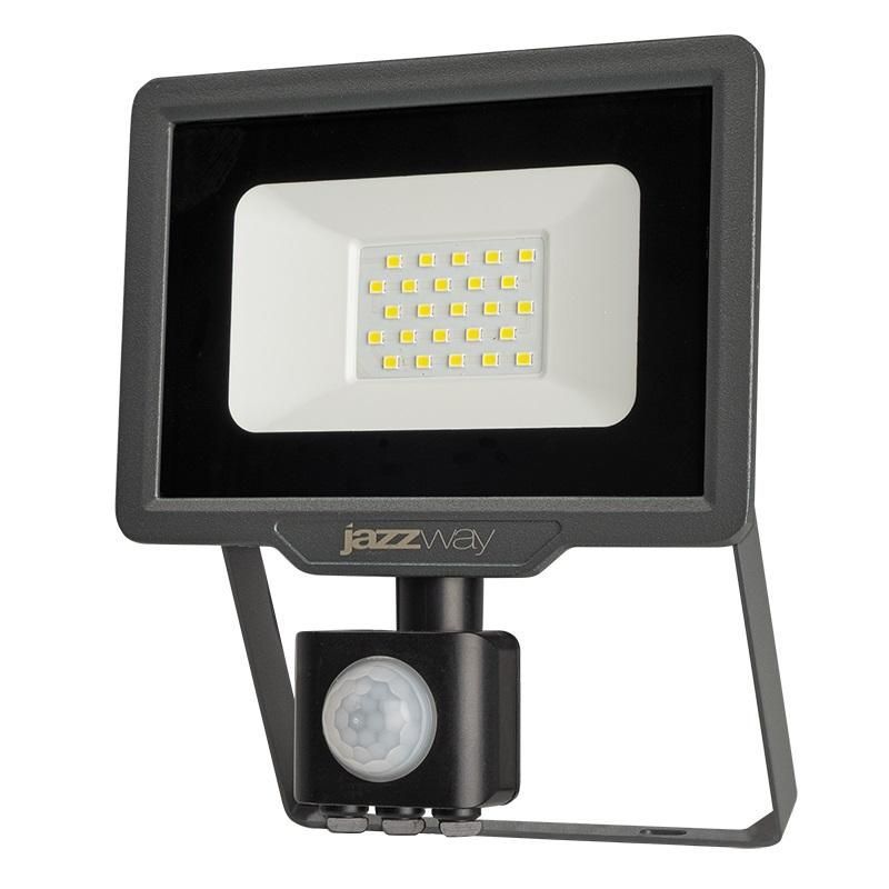 прожектор светодиодный pfl-c3 sensor 20вт 6500к ip65 до закален. прозр. стекло датчик движения инфракрасный pro jazzway 5026926a от BTSprom.by