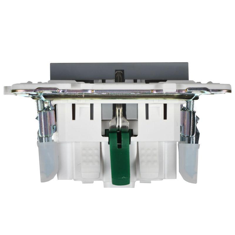  Розетка SKANDY 16А с заземл. защ. шторки безвинт. крепл. SK-R06Gr сер. IEK SK-R14-16-1-K03 фото в каталоге от BTSprom.by