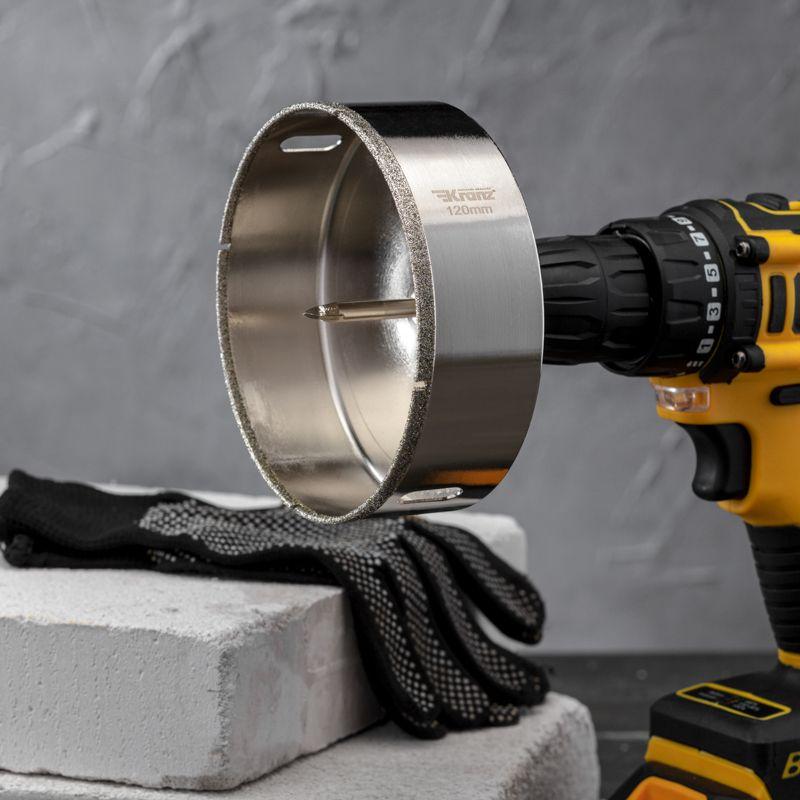  Коронка алмазная 120мм с центровочным сверлом Kranz KR-92-0023 фото в каталоге от BTSprom.by