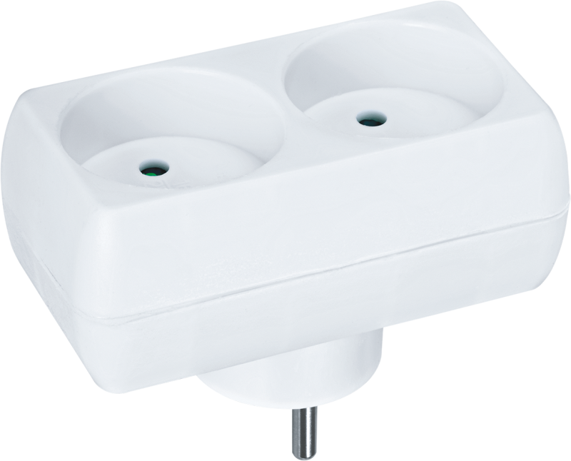 разветвитель 2-м без заземл. 10а ip20 94 671 nad-l-2x-c-wh navigator 94671 от BTSprom.by