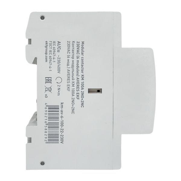  Контактор модульный КМ 100А 2NO+2NC 230В AC (6 мод.) AVERES EKF km-av-6-100-22-230V фото в каталоге от BTSprom.by