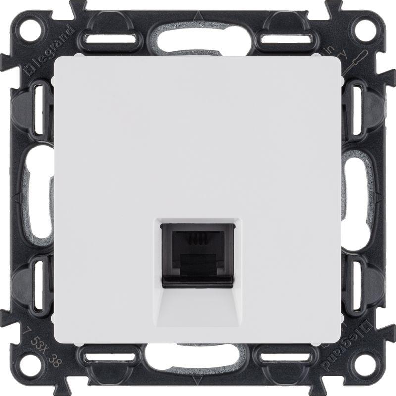 розетка телефонная 1-м valena life rj11 с лицев. панелью механизм бел. leg 753438 от BTSprom.by