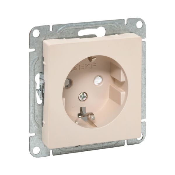 розетка сп эпика 16а с заземл. защ. шторки механизм крем. ekf up1-soi-111 от BTSprom.by