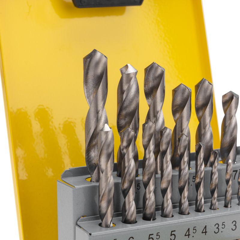  Набор сверл по металлу 1-10мм (через 0.5мм) HSS цилиндрический хвостовик метал. кейс 19шт Kranz KR-91-0630 фото в каталоге от BTSprom.by