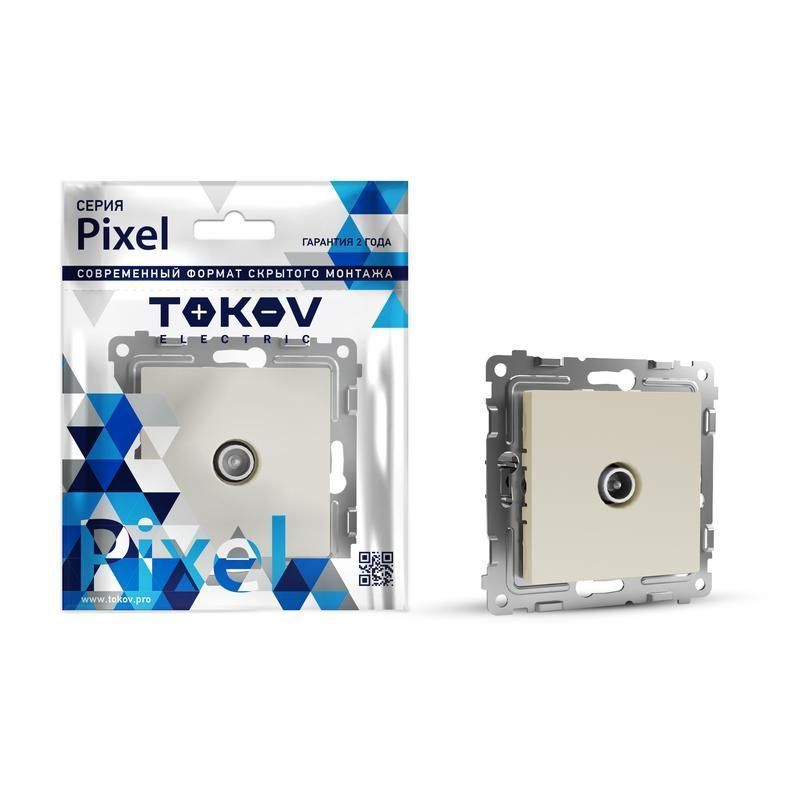 розетка tv оконечная сп pixel 1db механизм беж. tokov electric tke-px-a1o-c02 от BTSprom.by