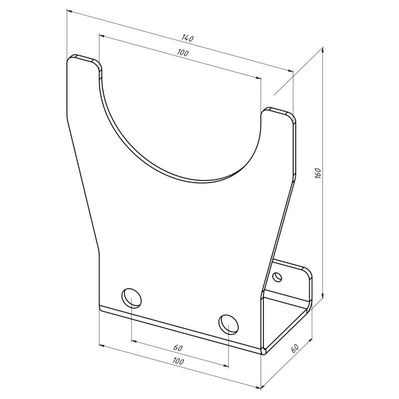  Держатель для угловых шлифмашинок до 210мм настенный черн. Rexant 38-0656 фото в каталоге от BTSprom.by