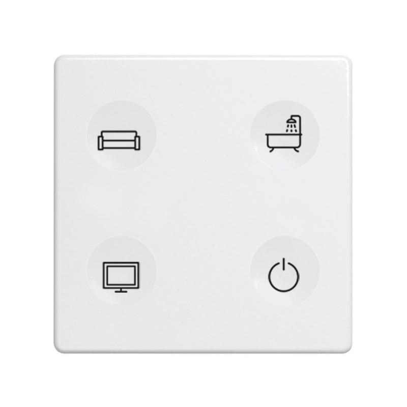 выключатель сенсорный 4-кл. сп simon 82 sense ip20 с тематич. маркир. т1 бел. simon 8000643-030 от BTSprom.by