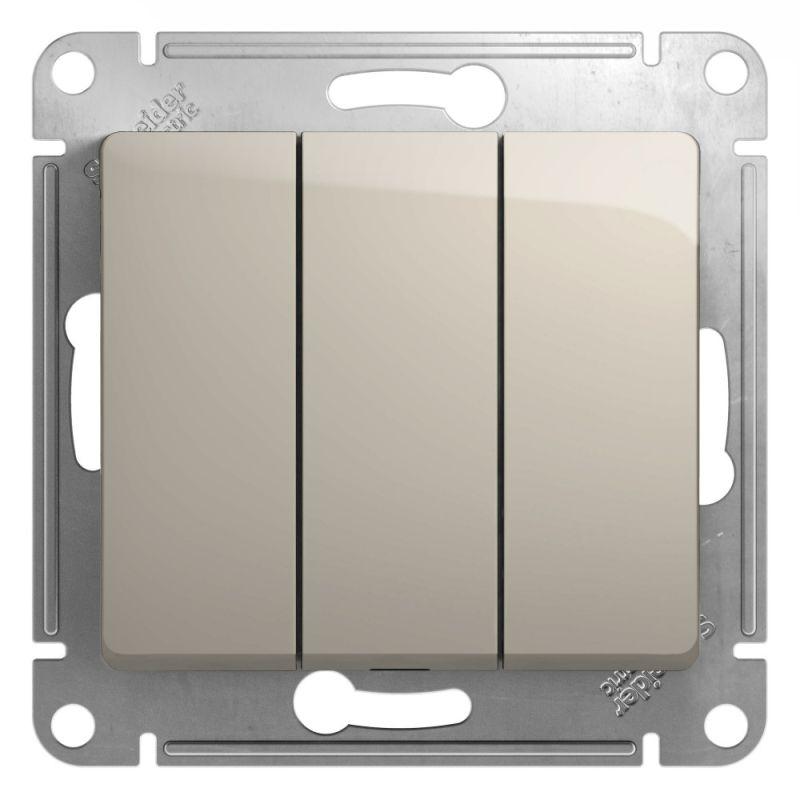 выключатель 3-кл. сп glossa 10а ip20 (сх. 3) 10ax механизм молочн. se gsl000931 от BTSprom.by