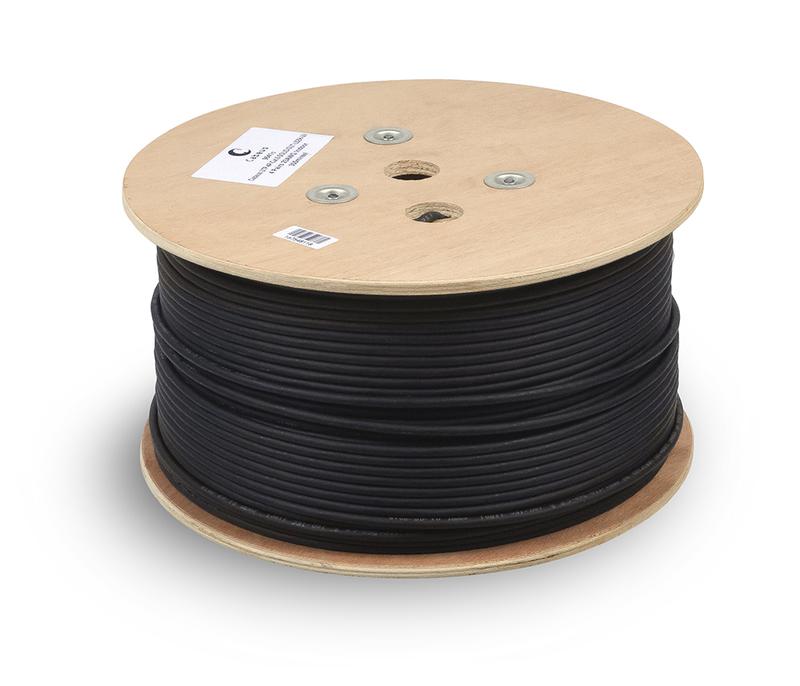 кабель витая пара экранир. stp (u/ftp) кат.6a (10gbe) 4 пары 23 awg ож solid экран-фольга для внешн. прокладки кажд. пара в экране (фольга ) lszh-uv (уп.305м) cabeus 7198c от BTSprom.by