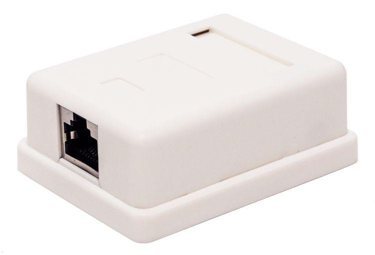 розетка компьютерная 1-м rj45/8p8c кат.5e экранир. 110/krone настен. бел. filum fl-na-socket5e-3 от BTSprom.by