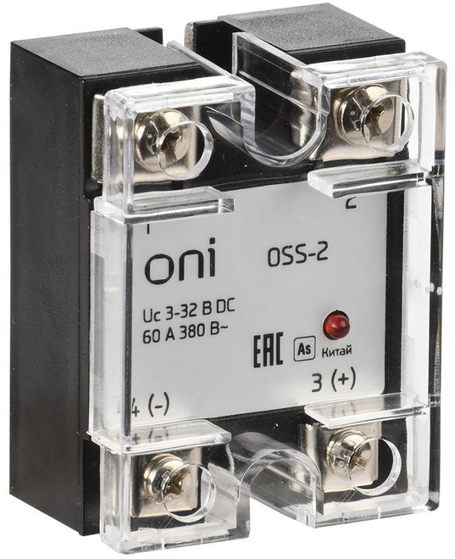 реле твердотельное oss-2 60а 380в ac 3-32в dc oni oss-2-3-60-b от BTSprom.by